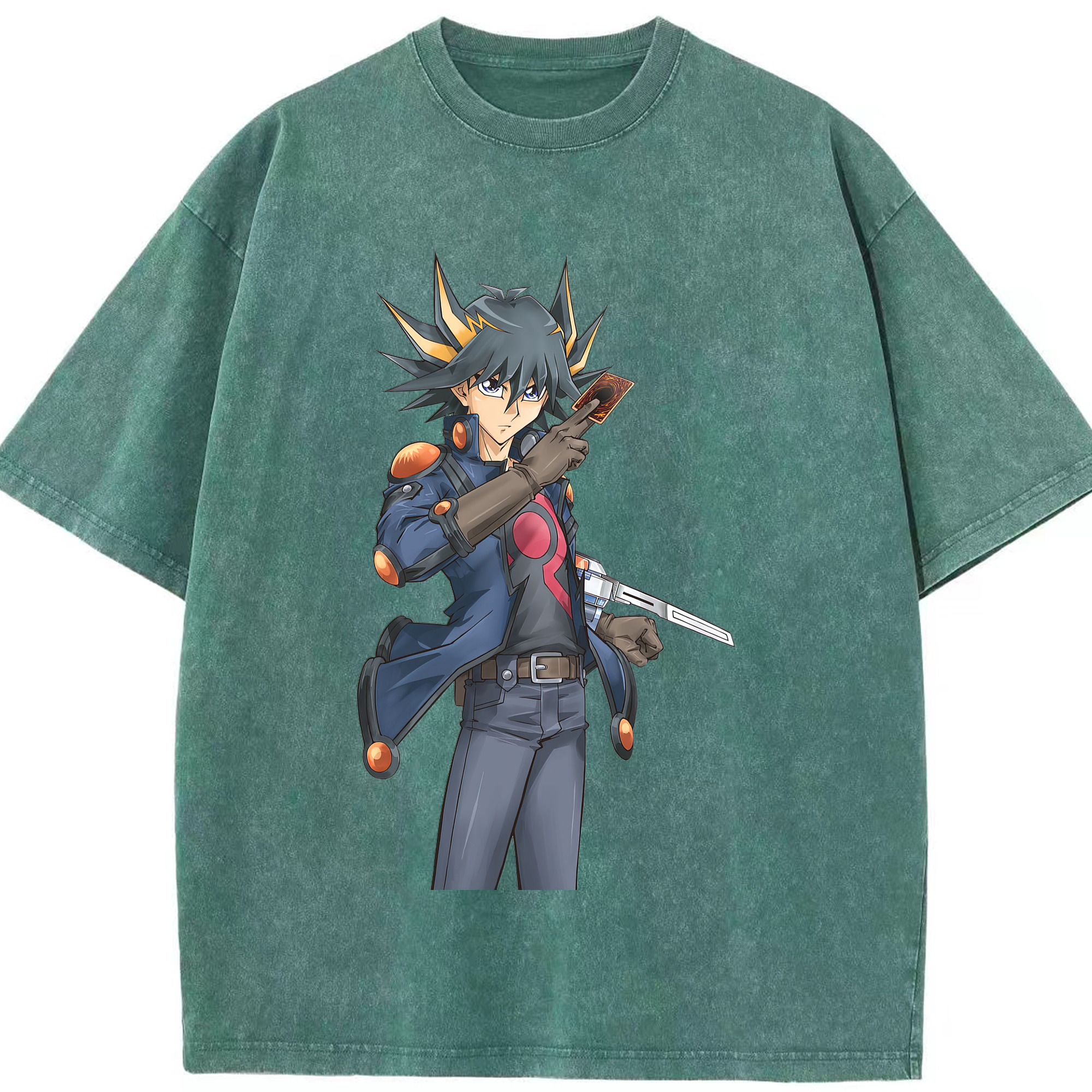 （画像用） 遊☆戯☆王 Yu-Gi-Oh! 綿100% ヴィンテージ風 半袖Tシャツ（フロントプリント）